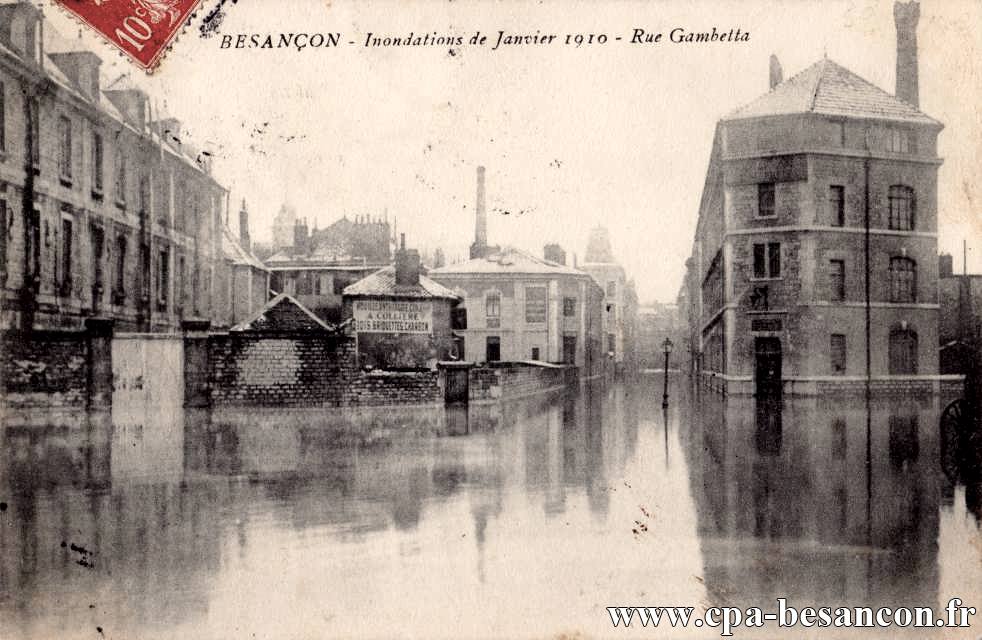 BESANÇON - Inondations de Janvier 1910 - Rue Gambetta